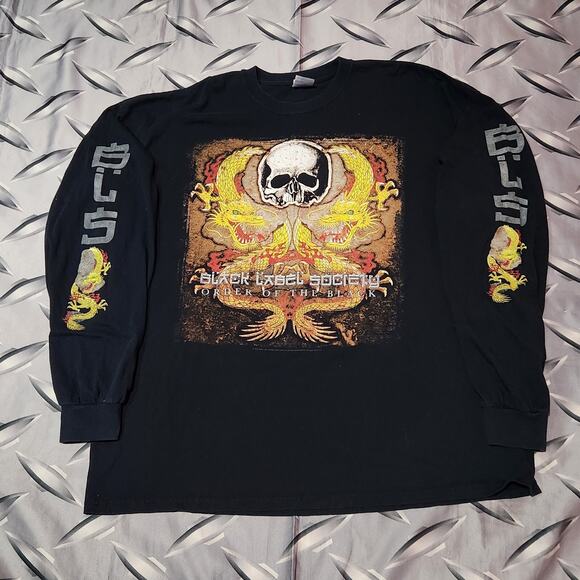 2010 Vintage Black Label Society Heavy Metal Band Long Sleeve Tee Shirt 2XL - Picture 1 of 6